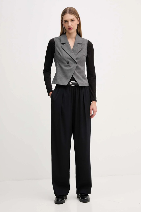 United Colors of Benetton vestă 2X8MDJ00O gri AW25