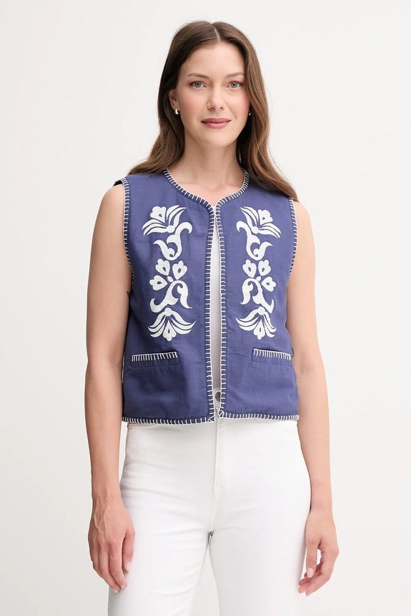 Hoss Intropia gilet tessuto blu 5472057