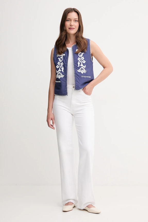 Hoss Intropia gilet 5472057 blu AW25