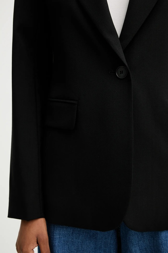 Vlněné sako Weekend Max Mara LAMINE 2525046041600 černá