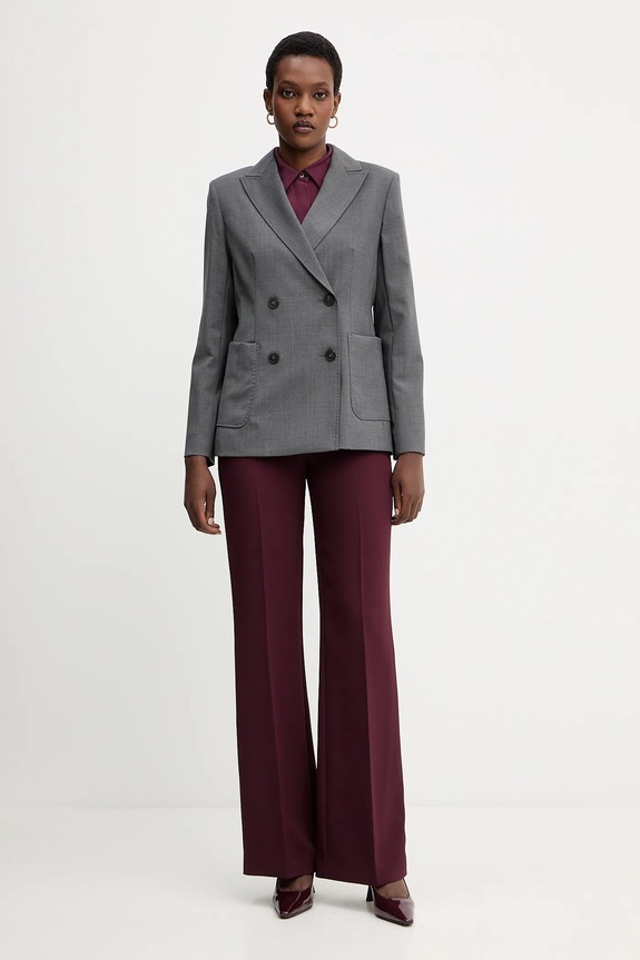 Weekend Max Mara geacă de lână ORNATI 2525046012600 gri AW25