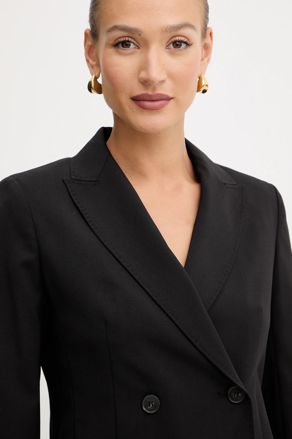 Μάλλινο σακάκι Weekend Max Mara ORNATI μαύρο 2525046012600