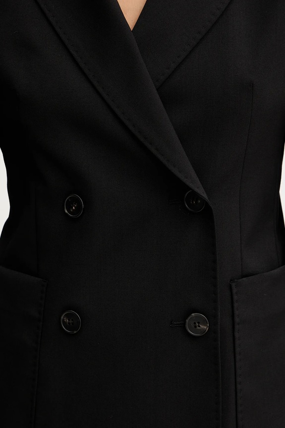 Μάλλινο σακάκι Weekend Max Mara ORNATI 2525046012600 μαύρο