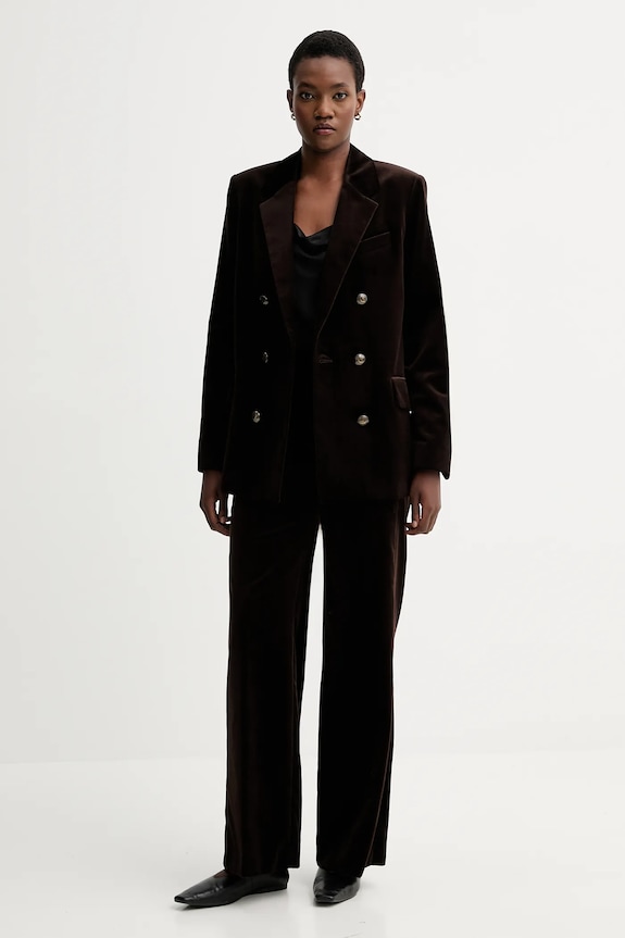 Velur jakna ZADIG&VOLTAIRE WWBL01943 rjava AW25