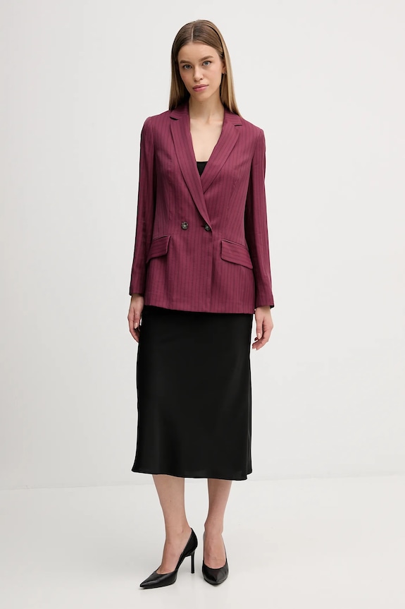 Sisley marynarka 24QVLW03B bordowy AW25