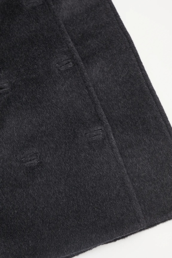 GANNI płaszcz z dodatkiem wełny Double Faced Wool Doublebreasted Blazer W0567