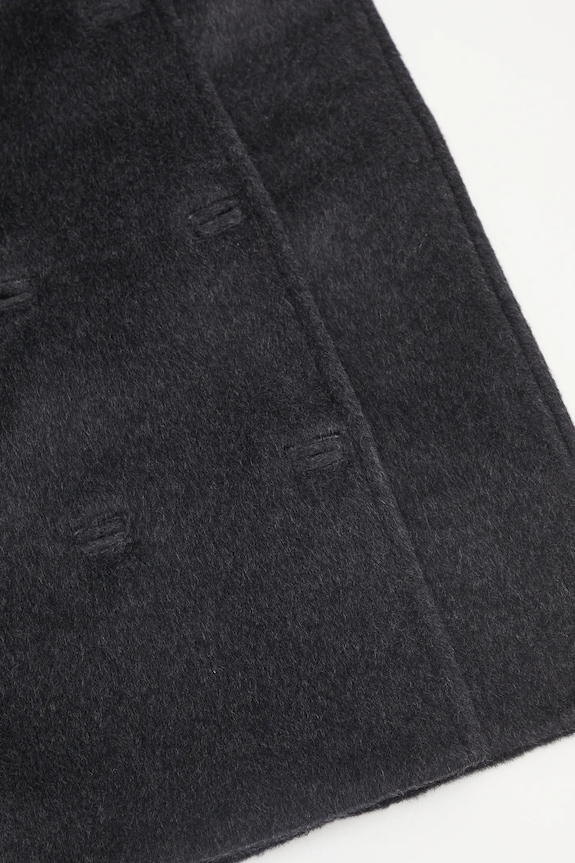GANNI płaszcz z dodatkiem wełny Double Faced Wool Doublebreasted Blazer W0567