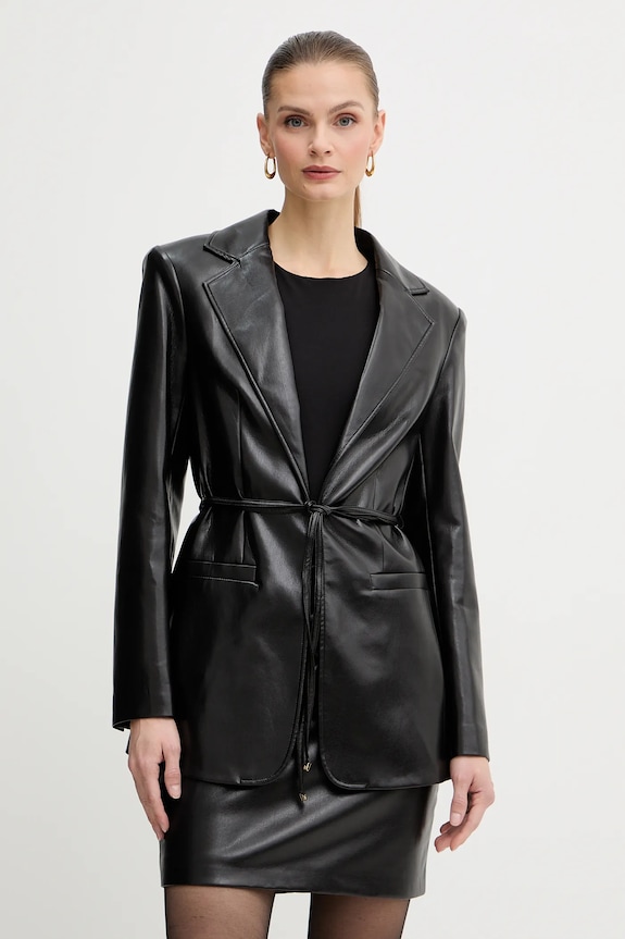 Marciano by Guess marynarka GLADYS imitacja skóry czarny 5BGN04.7389A