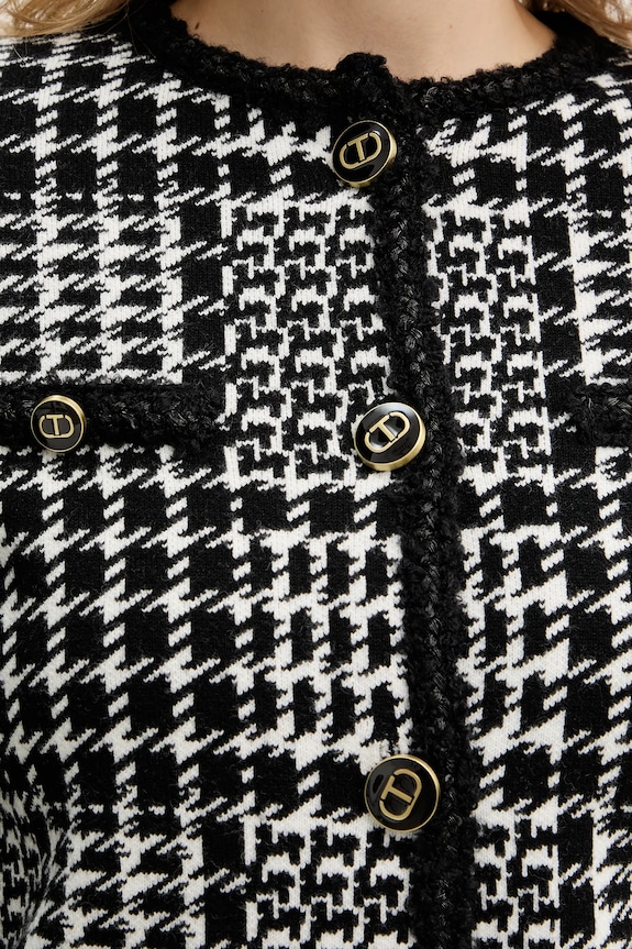 Twinset marynarka z dodatkiem wełny 252TT3040 biały