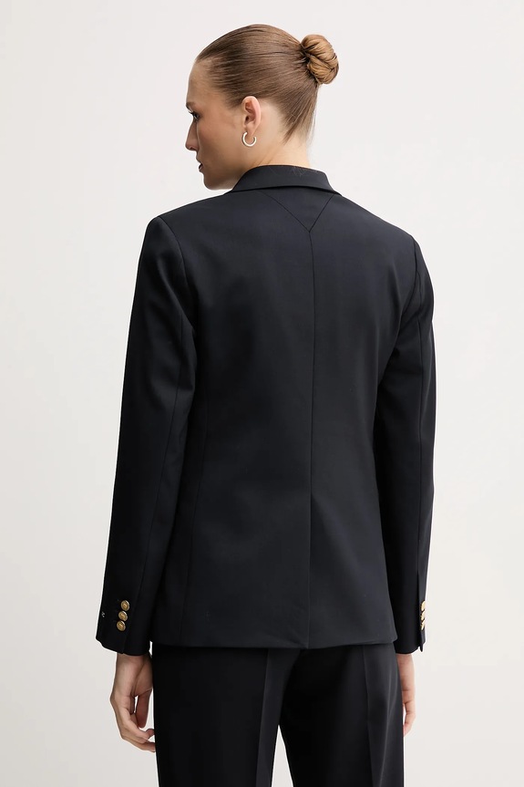 Ruházat Tommy Hilfiger gyapjúkeverék felső WW0WW46662 sötétkék