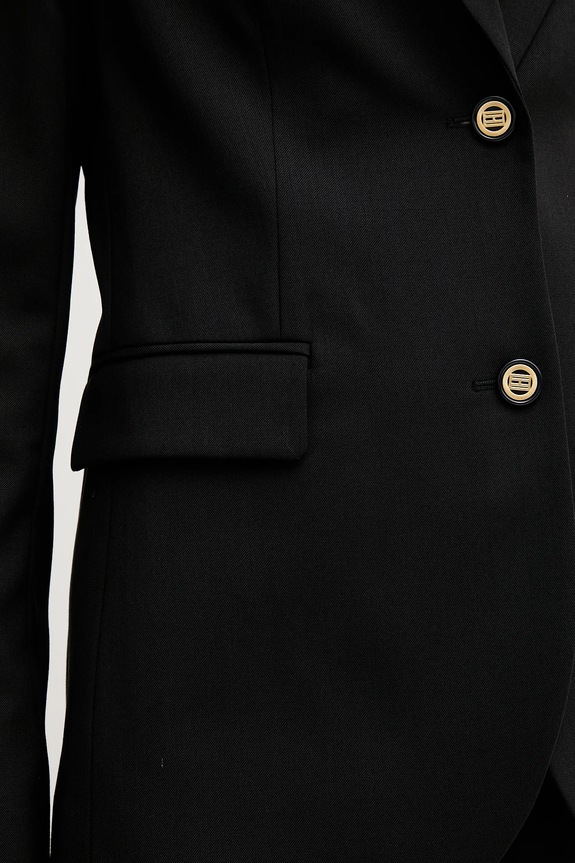 Suknjič z dodatkom volne Tommy Hilfiger WW0WW46662 črna