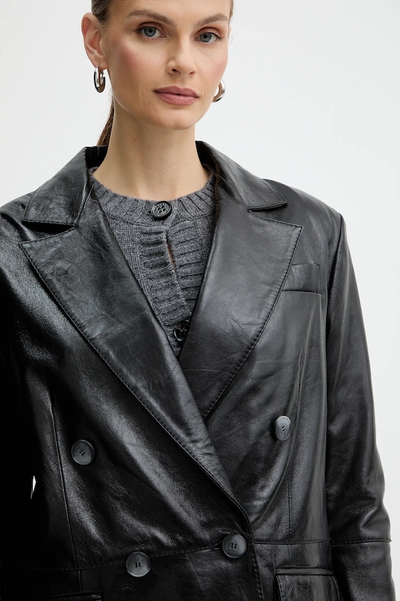 MAX&Co. sacou de piele negru 2526446053200