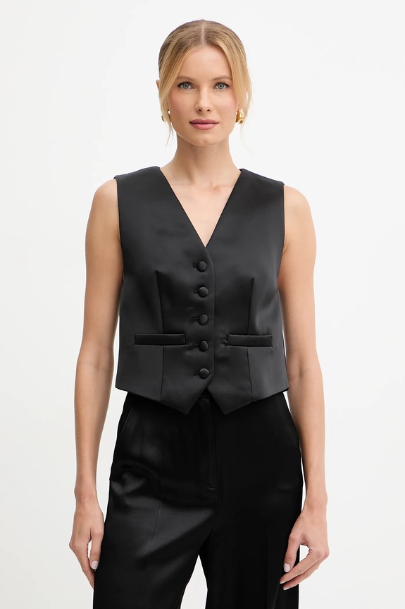 Luisa Spagnoli gilet tessuto nero 542471