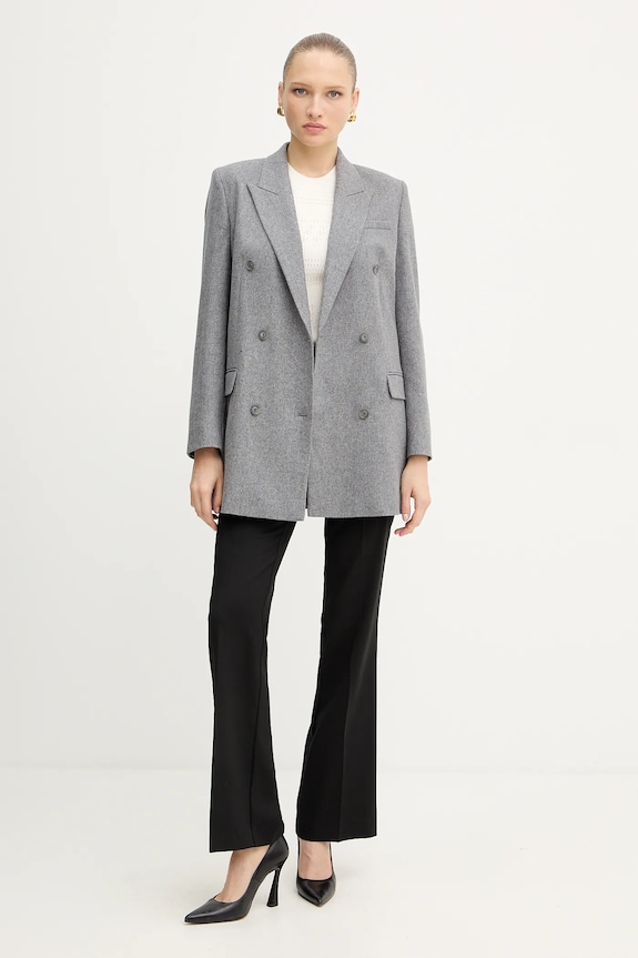 BOSS marynarka z wełną Jukana 50548736 szary AW25