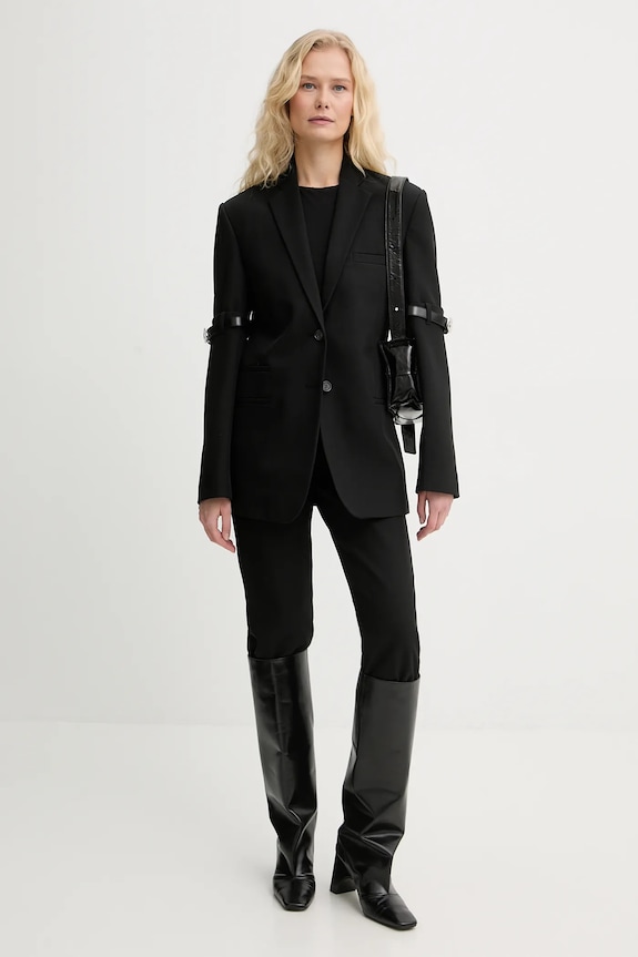 Coperni zakó Logo Belted COPV37F3004 fekete AW25
