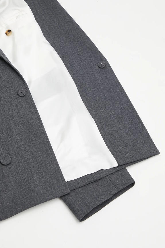JW Anderson giacca in lana Double Breasted Tailored JK0401.PG1821 grigio