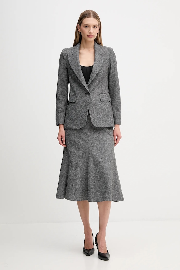 Suknjič s primesjo volne Pedro del Hierro 6752181 siva AW25