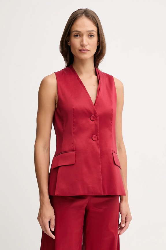 Pedro del Hierro kamizelka tkanina bordowy 7312261