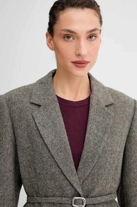 ISABELLE BLANCHE giacca con lana grigio IS25FW.J082.T012