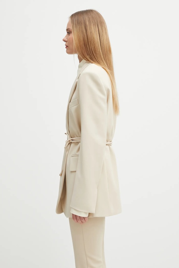 Sportmax marynarka GLASSA 2522046031600 beżowy AW25