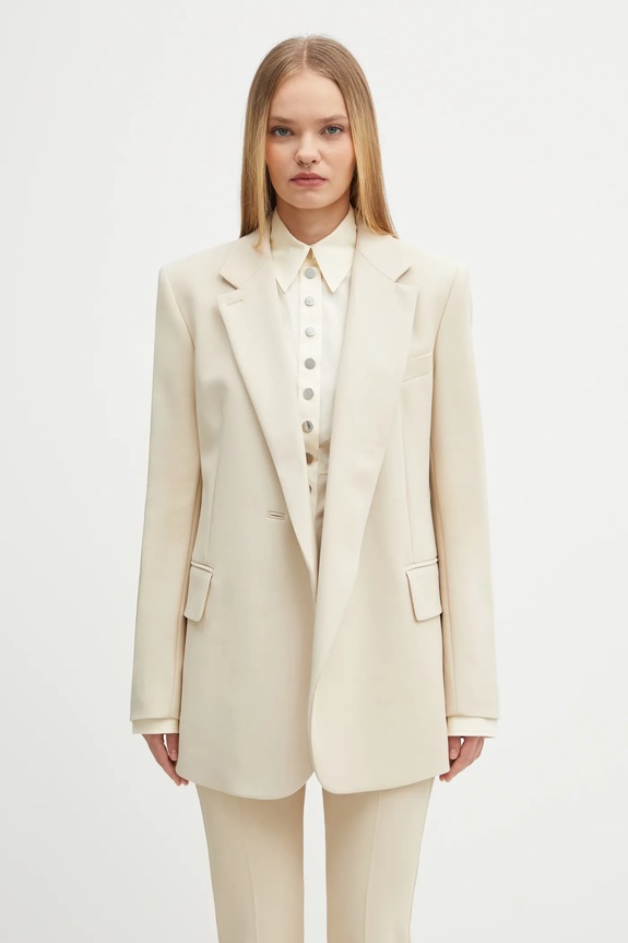 Sportmax marynarka GLASSA beżowy 2522046031600