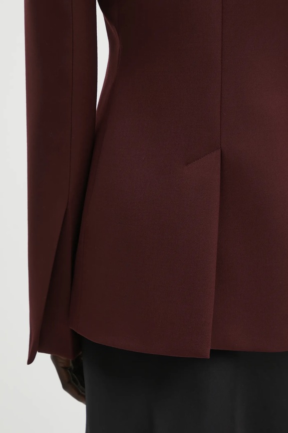 Sportmax marynarka z dodatkiem wełny COCCO 2522046042600 bordowy