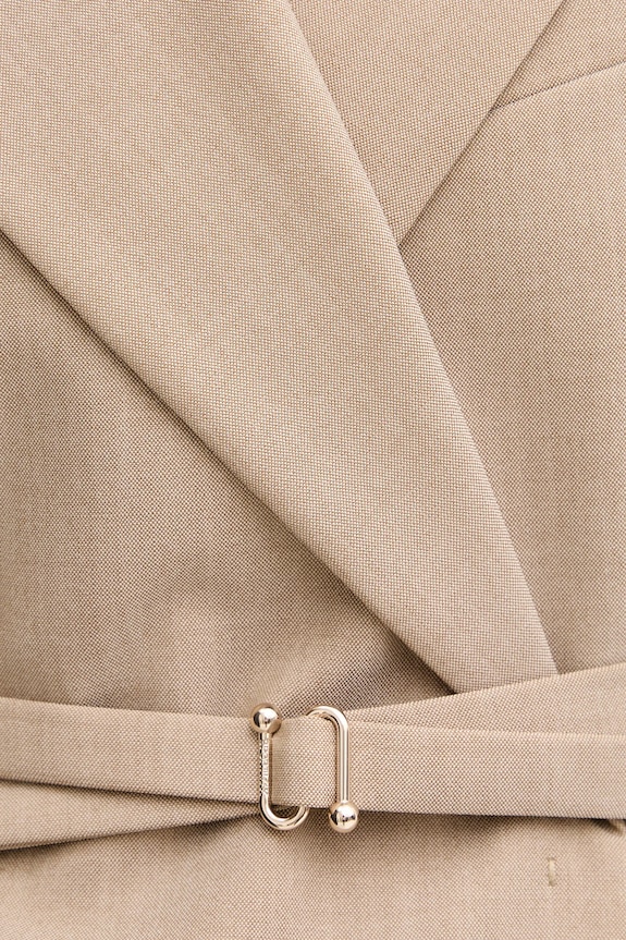Вълнен елек Sportmax CIURMA 2522286011600 бежов
