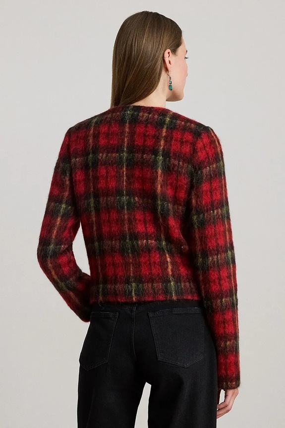 Μπλέιζερ με μίγμα μαλλιού Lauren Ralph Lauren 200P02014 κόκκινο AW25