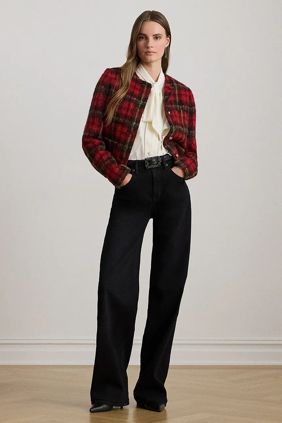 Ρούχα Μπλέιζερ με μίγμα μαλλιού Lauren Ralph Lauren 200P02014 κόκκινο