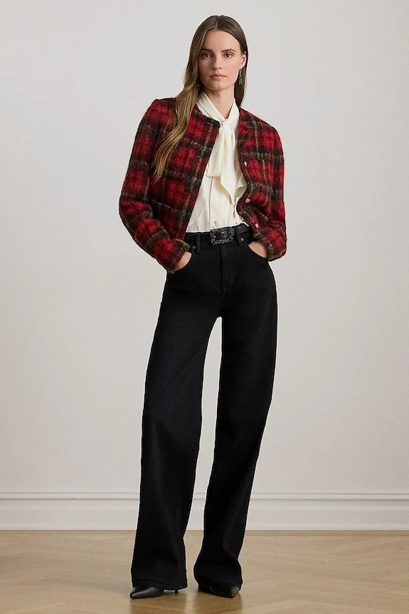 Ρούχα Μπλέιζερ με μίγμα μαλλιού Lauren Ralph Lauren 200P02014 κόκκινο