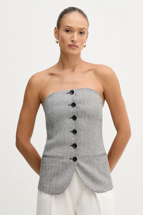 Sisley bluzka regular czarny 5D12LH01R
