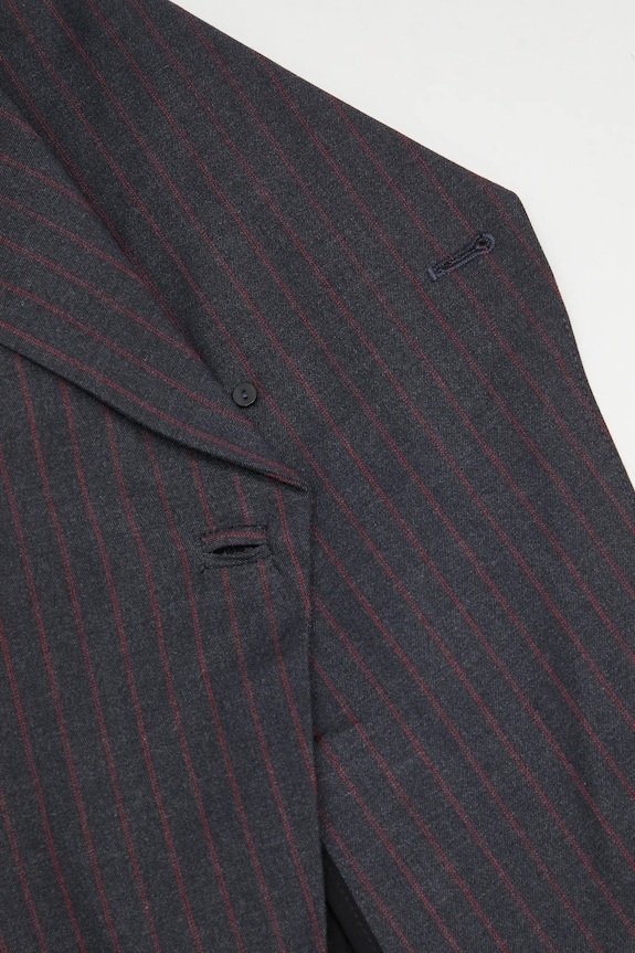 GANNI marynarka Stretch Stripe W0578 szary