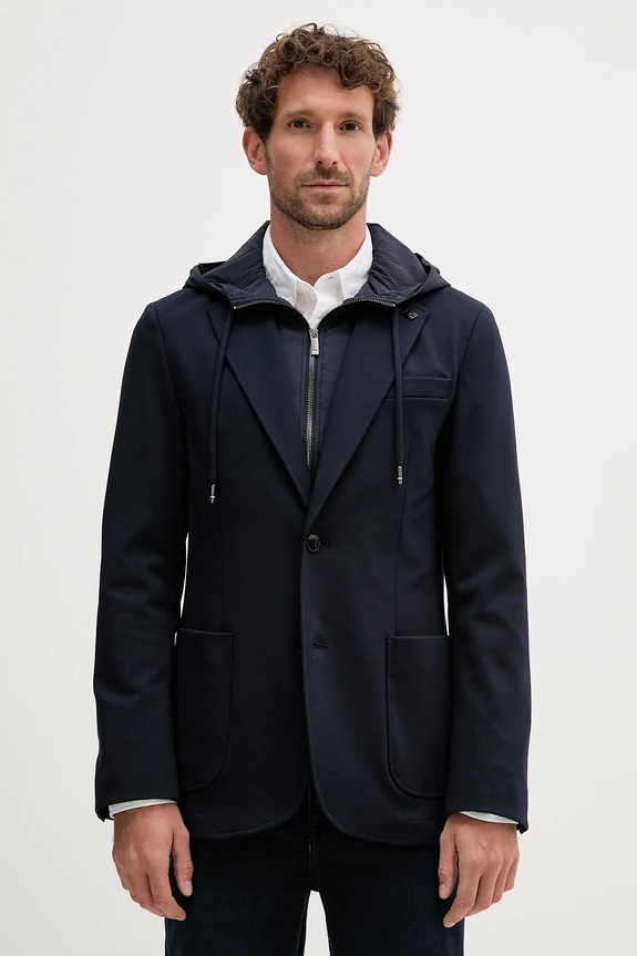 Σακάκι Tommy Hilfiger κανονικό σκούρο μπλε MW0MW39742