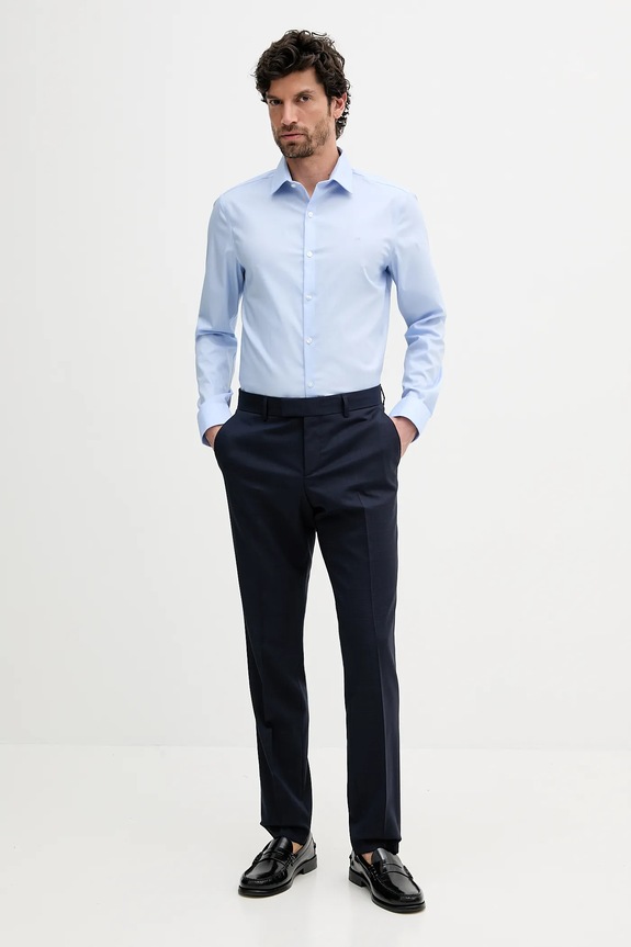 Îmbrăcăminte BOSS costum de lână H-Huge-2Pcs-Peak-253 50546099 bleumarin