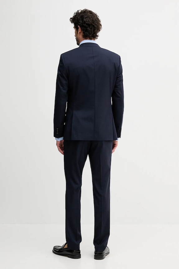 BOSS costum de lână H-Huge-2Pcs-Peak-253 bleumarin 50546099