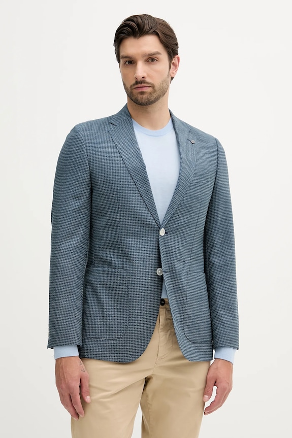 BOSS sacou de lână H-Janson-FL-253 cu captuseala albastru 50545859