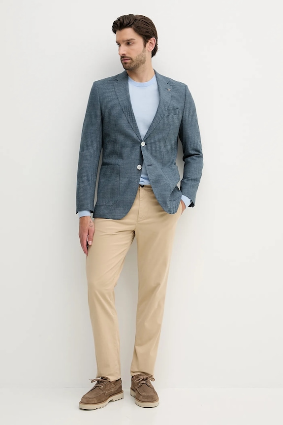 BOSS sacou de lână H-Janson-FL-253 50545859 albastru AW25