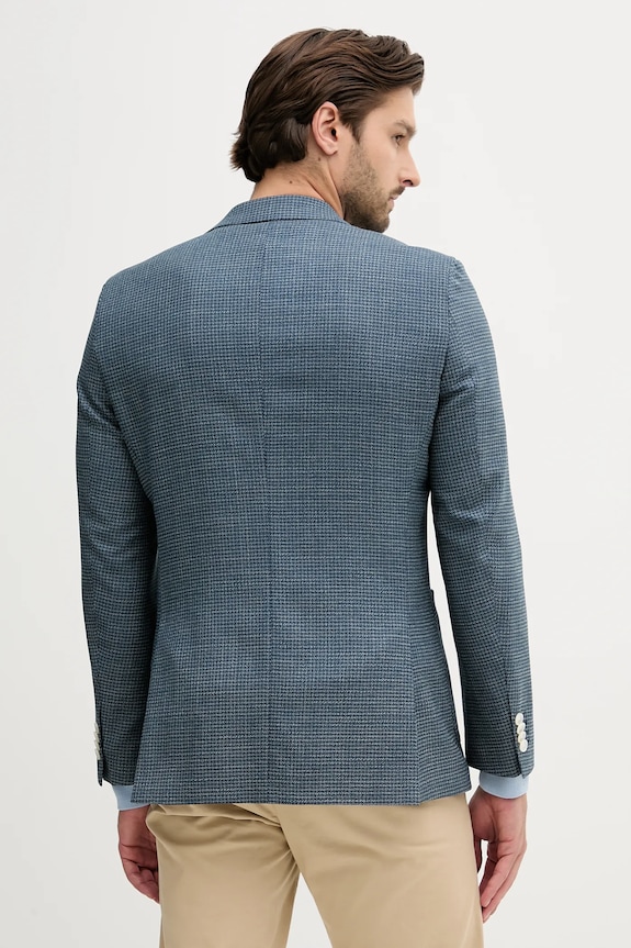 Îmbrăcăminte BOSS sacou de lână H-Janson-FL-253 50545859 albastru