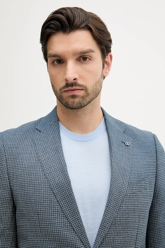 BOSS sacou de lână H-Janson-FL-253 albastru 50545859