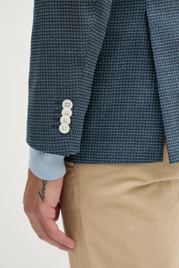BOSS sacou de lână H-Janson-FL-253 50545859 albastru