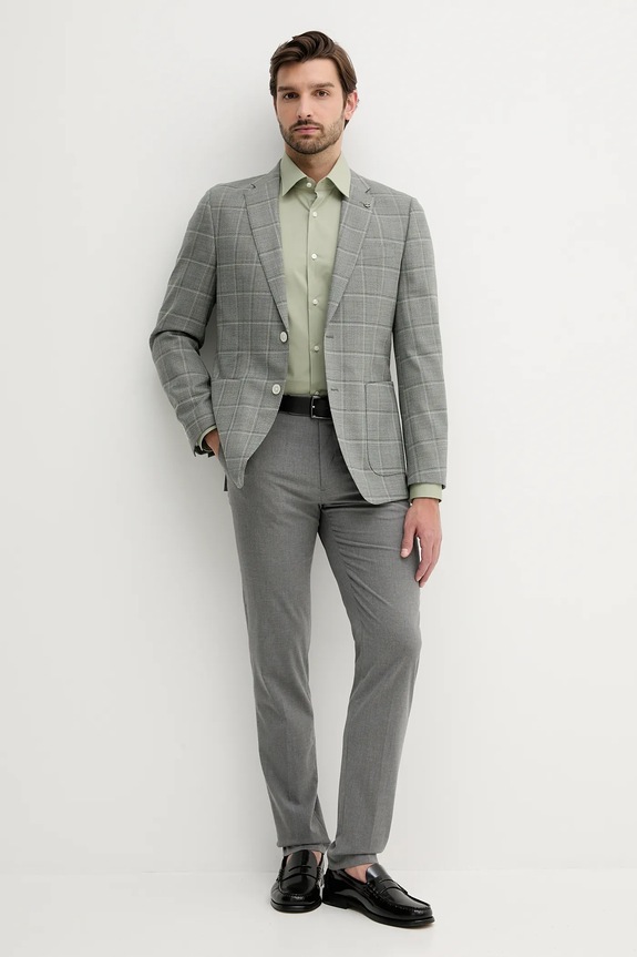 BOSS marynarka wełniana H-Janson-FL-253 50545870 zielony AW25