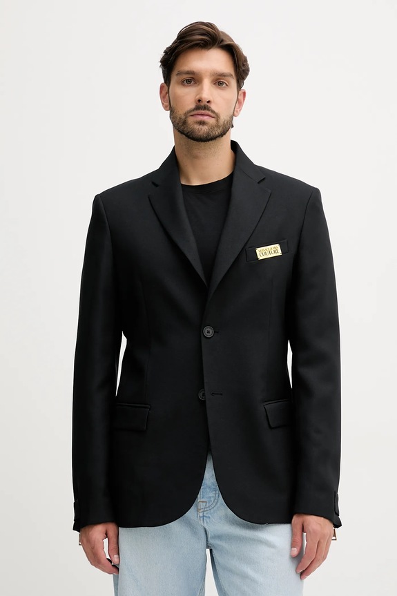 Versace Jeans Couture giacca con lana semplice nero 79GAQ706.N0136