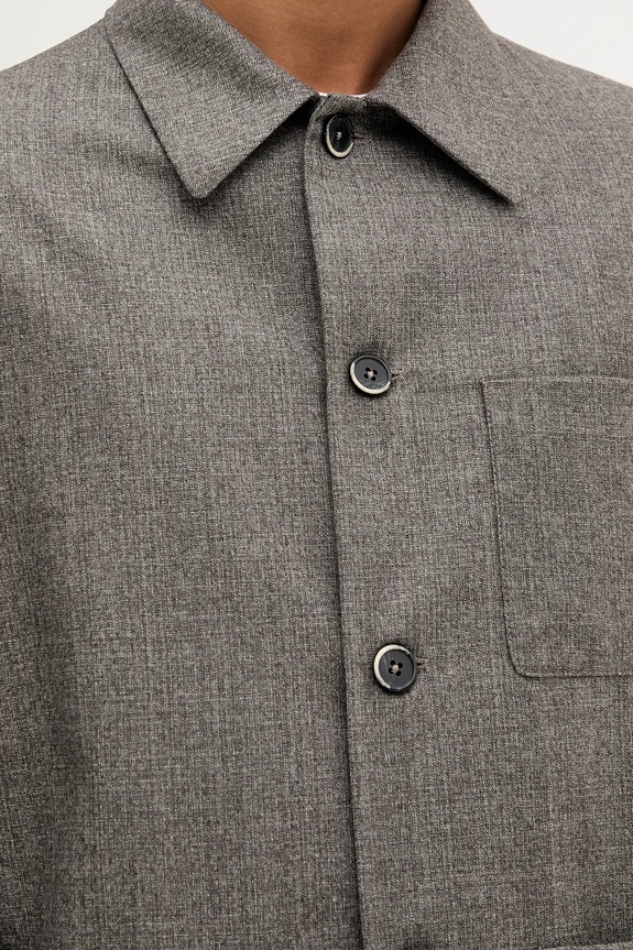 BARENA VENEZIA geacă de lână Overshirt Visal OSU5300.501 gri