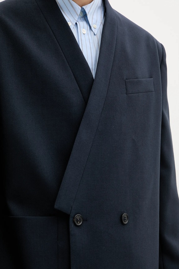 Volnen suknjič Kenzo FE65VE1309GE mornarsko modra