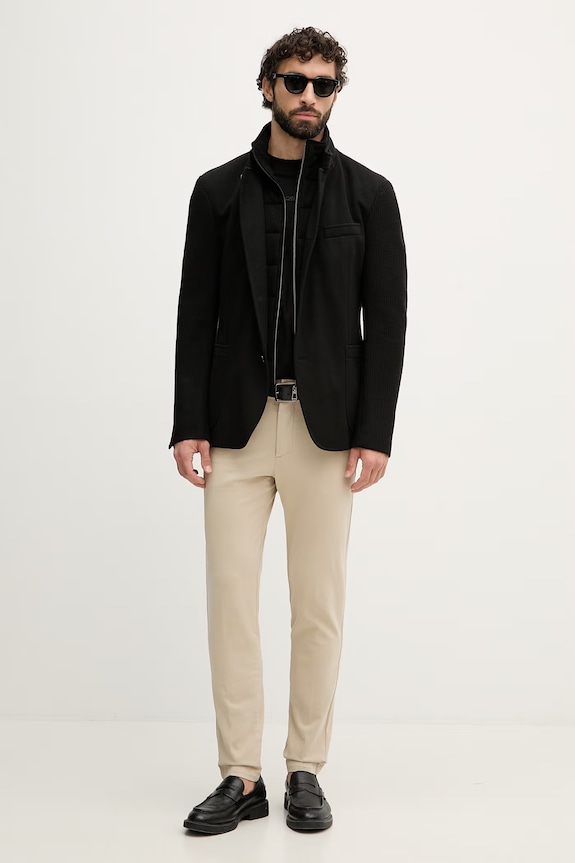 Joop! kurtka męska z dodatkiem wełny 30048866 czarny AW25