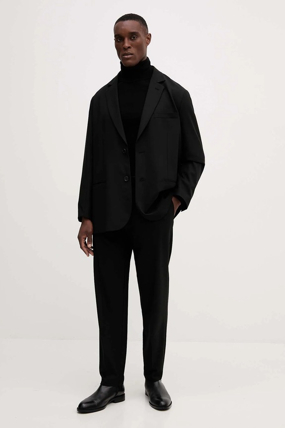 Armani Exchange sacou din lână XM001195.AF16678 negru AW25
