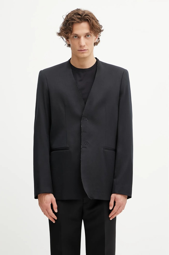 MM6 Maison Margiela giacca in misto lana x MM6 Wardro regolare nero SH0BN0007.M35153.900