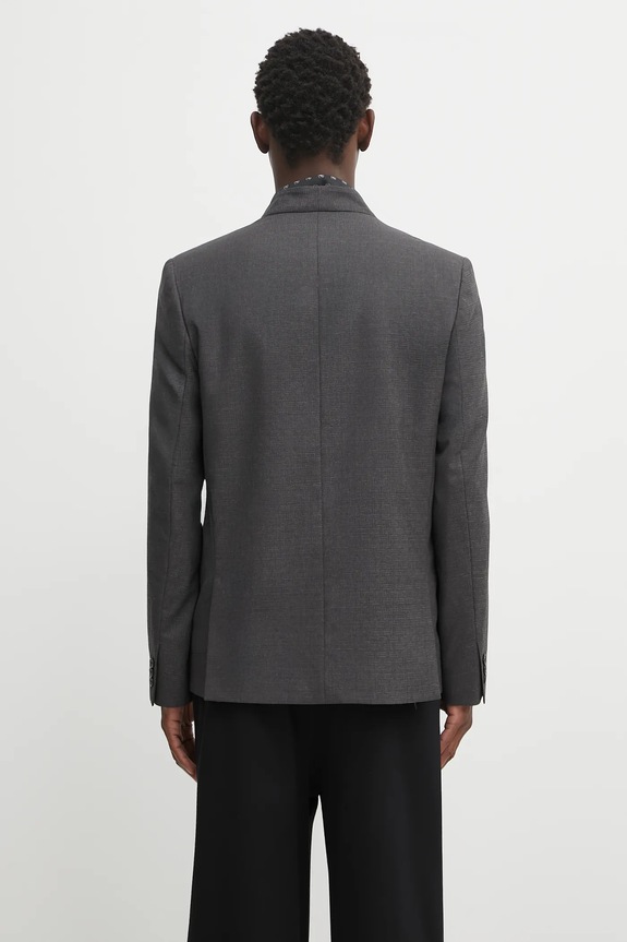 Abbigliamento Kenzo giacca in lana Weave Adjusted Kimono Tailored FF65VE1459ID grigio