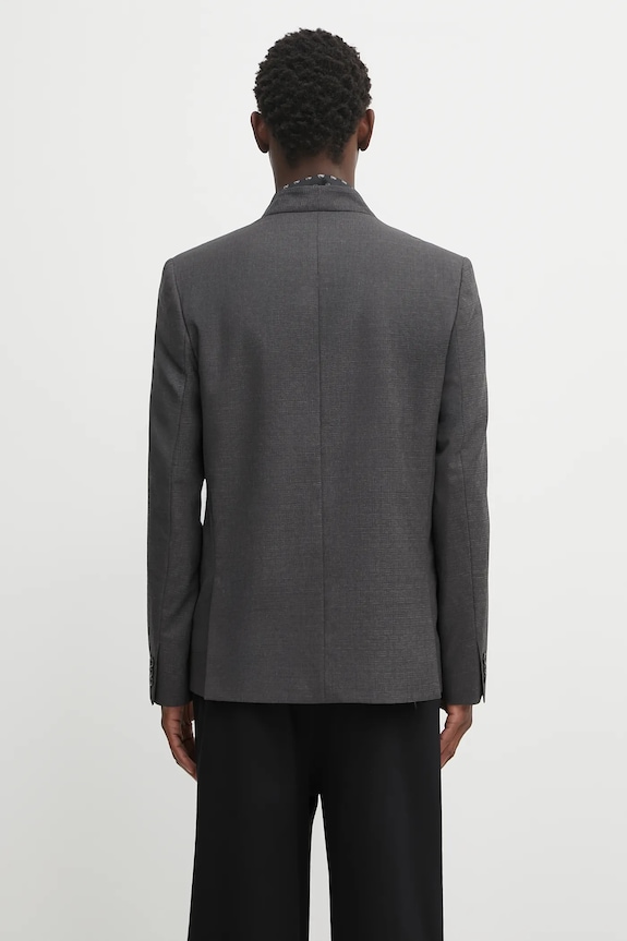 Abbigliamento Kenzo giacca in lana Weave Adjusted Kimono Tailored FF65VE1459ID grigio