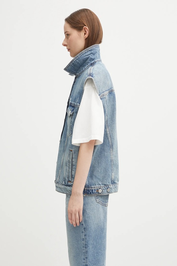 Anine Bing kamizelka jeansowa rory vest A.01.10857 niebieski AW25